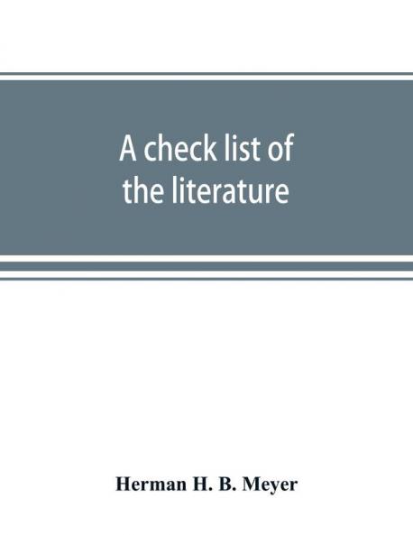 A check list of the literature and other material in the Library of Congress on the European war