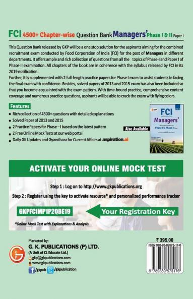 FCI Manager Phase I & Phase II (Paper 1) - Chapterwise Question Bank