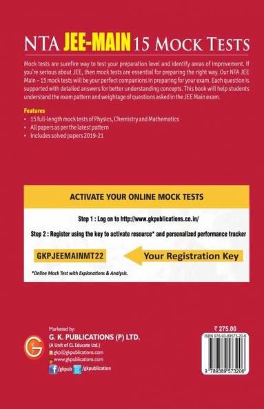 NTA JEE Mains 2022 : 15 Mock Tests