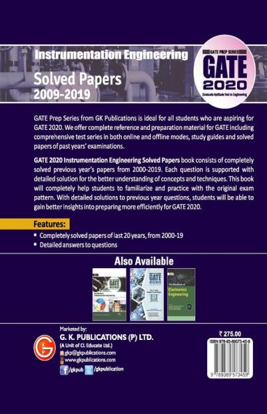GATE 2020 : Instrumentation Engineering - Solved Papers 2000-2019