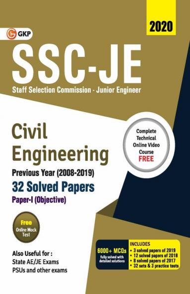 SSC JE 2020 : Civil Engineering - Previous Years Solved Papers (2008-19)