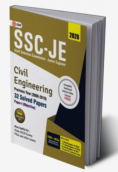 SSC JE 2020 : Civil Engineering - Previous Years Solved Papers (2008-19)