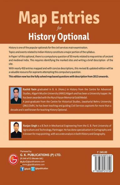 Map Entries for History Optional 2nd Ed.