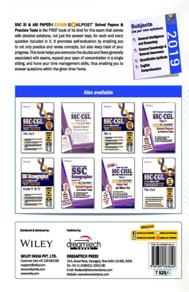 SSC SI & ASI Paper-1 Exam Goalpost Solved Papers & Practice Tests 2019