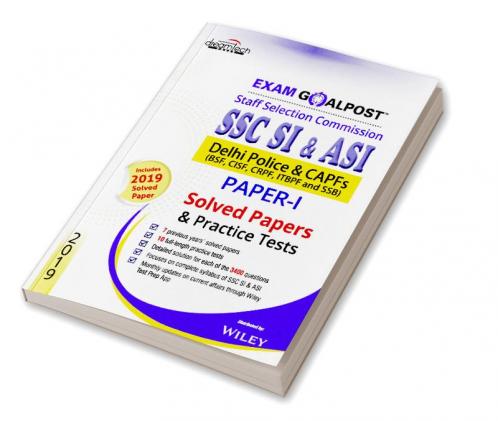 SSC SI & ASI Paper-1 Exam Goalpost Solved Papers & Practice Tests 2019