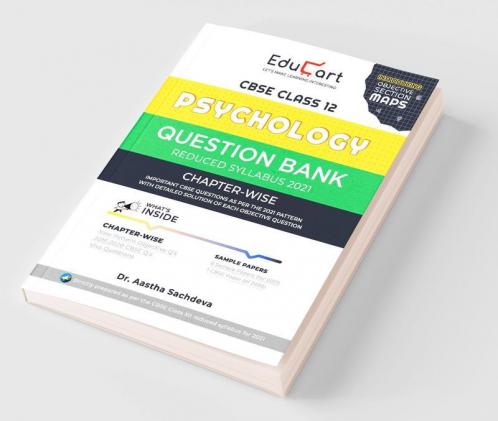 Educart CBSE Psychology Class 12 Question Bank (Reduced Syllabus) for 2021