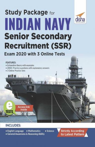 Study Package for Indian Navy Senior Secondary Recruitment (SSR) Exam 2020 with 3 Online Tests