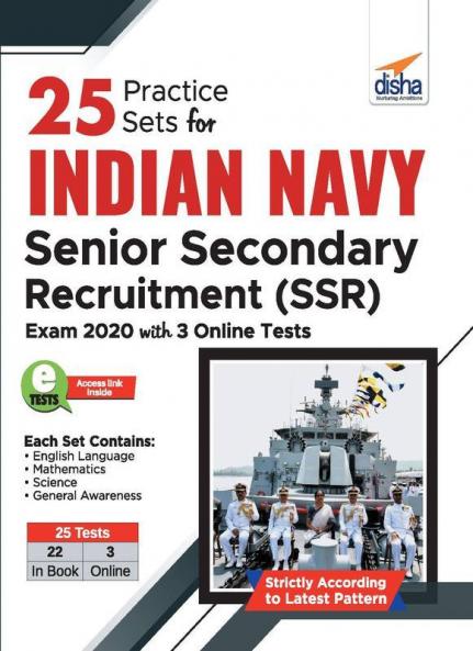 25 Practice Sets for Indian Navy Senior Secondary Recruitment (SSR) Exam 2020 with 3 Online Tests
