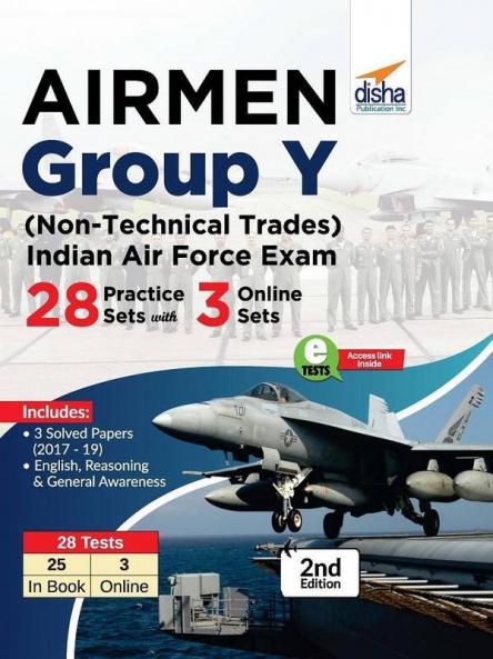 Airmen Group Y (Non-Technical Trades) Indian Air Force Exam 28 Practice Sets with 3 Online Sets 2nd Edition
