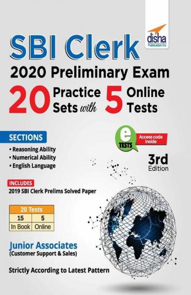 SBI Clerk 2020 Preliminary Exam 20 Practice Sets with 5 Online Tests 3rd Edition