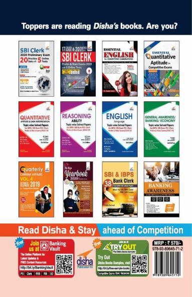 Ultimate Guide for SBI Clerk Prelim & Main Exams 2020 with 5 Online Tests (8th edition)