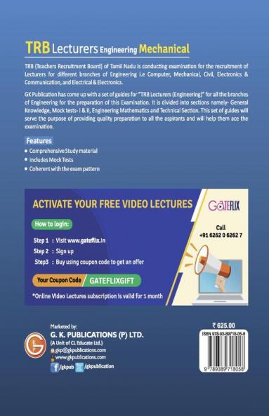 TRB Lecturers Engineering - Mechanical Engineering