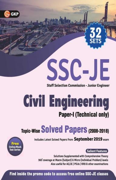 SSC 2020 : Junior Engineer Paper I - Civil Engineering - Topic-Wise Solved Papers 2008-2018