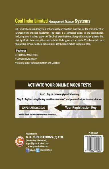 Coal India Ltd. 2019-20 : Management Trainee - Systems