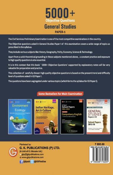 UPSC General Studies Paper I : 5000+ Objective Questions