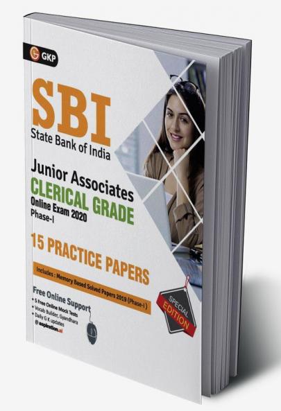 SBI 2020 : Clerical Grade Ph I Junior Associates - 15 Practice Sets