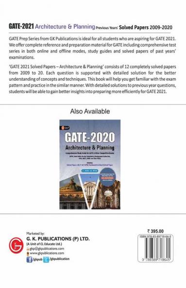 GATE 2021 - Architecture & Planning - Previous Years' Solved Papers 2009-2020