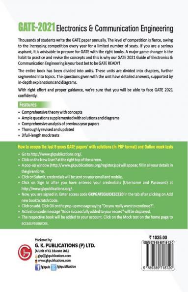 GATE 2021 - Guide - Electronics and Communication Engineering