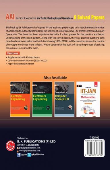 AAI (Airports Authority of India) : Junior Executive - 9 Solved Papers