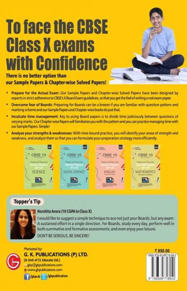CBSE Class X 2021 - Chapter and Topic-wise Solved Papers 2011-2020 : Mathematics | Science | Social Science | English - Double Colour Matter