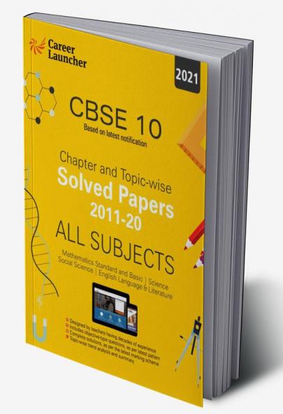 CBSE Class X 2021 - Chapter and Topic-wise Solved Papers 2011-2020 : Mathematics | Science | Social Science | English - Double Colour Matter