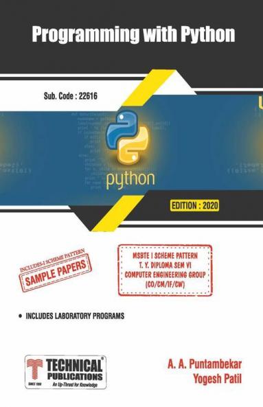 Programming with Python for MSBTE I Scheme (VI - CO/CM/IF/CW - 22616)