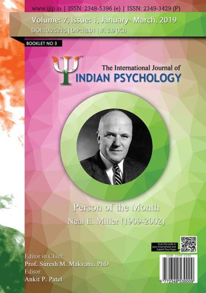 THE INTERNATIONAL JOURNAL OF INDIAN PSYCHOLOGY VOLUME 7 ISSUE 1 BOOKLET NO 3