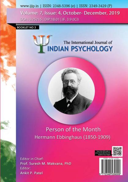 THE INTERNATIONAL JOURNAL OF INDIAN PSYCHOLOGY VOLUME 7 ISSUE 4 BOOKLET NO 3