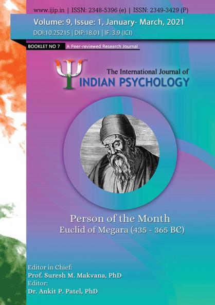 THE INTERNATIONAL JOURNAL OF INDIAN PSYCHOLOGY VOLUME 9 ISSUE 1 BOOKLET NO 7