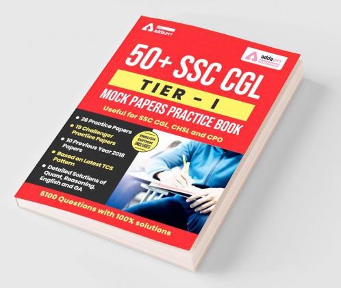 50+ SSC CGL Tier-I Previous Years Mock Papers Practice Book English Medium
