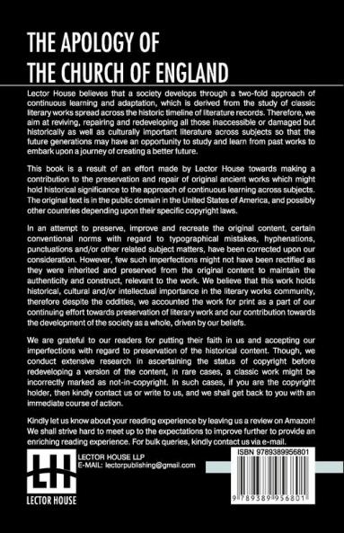 The Apology Of The Church Of England