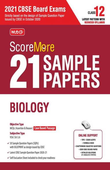 ScoreMore 21 Sample Papers For CBSE Board Exam 2021-22 – Class 12 Biology