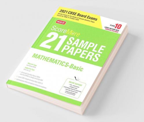ScoreMore 21 Sample Papers For CBSE Board Exam 2021-22 - Class 10 Mathematics Basic