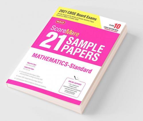 ScoreMore 21 Sample Papers For CBSE Board Exam 2021-22 - Class 10 Mathematics Standard