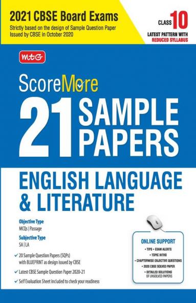 ScoreMore 21 Sample Papers For CBSE Board Exam 2021-22 – Class 10 English Literature