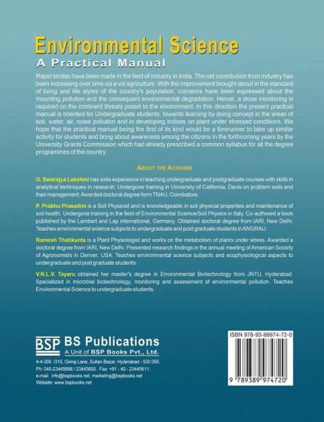Environmental Science: A Practical Manual