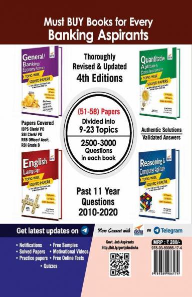 English Language Topic-wise Solved Papers for IBPS/ SBI Bank PO/ Clerk Prelim & Main Exams (2010-20) 4th Edition