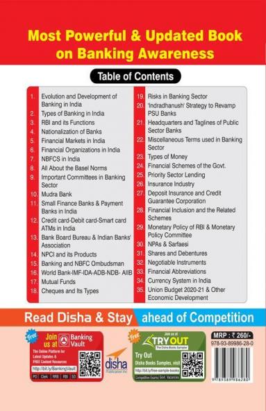 Banking Awareness for SBI & IBPS Bank Clerk/ PO/ RRB/ RBI/ LIC exams 4th Edition