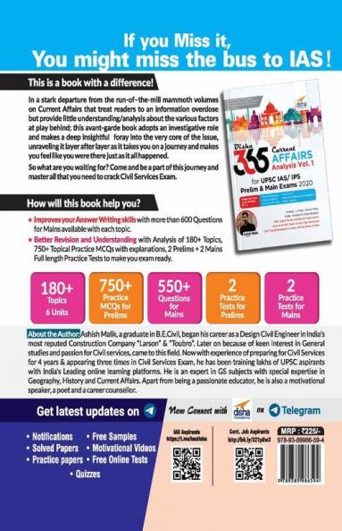 Disha 365 Current Affairs Analysis Vol. 1 for UPSC IAS/ IPS Prelim & Main Exams 2020