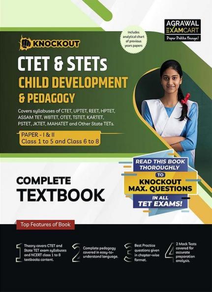 Examcart Knock Out Series CTET & TETs Paper 1 and 2 (Class 1 to 5 & 6 to 8) Child Development and Pedagogy Textbook for 2023 Exam in English
