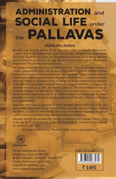 Administration And Social Life Under The Pallavas