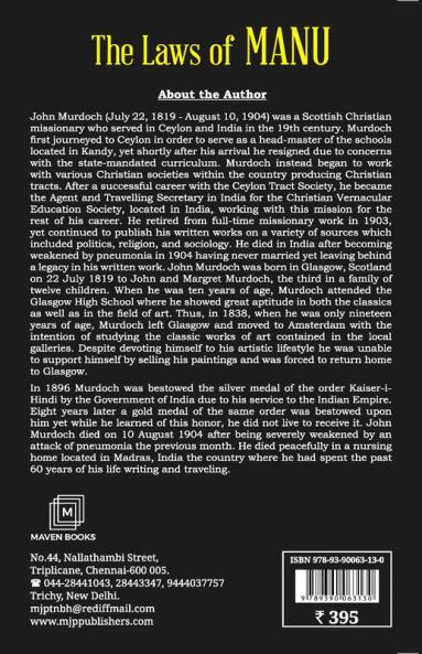 THE LAWS OF MANU or MANAVA DHARMASASTRA