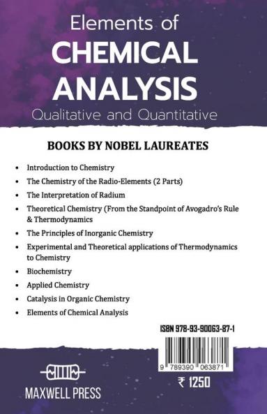 Elements of CHEMICAL ANALYSISQualitative and Quantitative