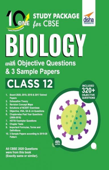 10 in One Study Package for CBSE Biology Class 12 with Objective Questions & 3 Sample Papers 4th Edition