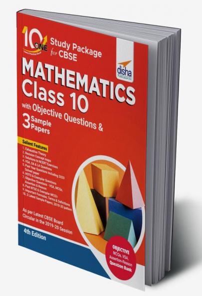 10 in One Study Package for CBSE Mathematics Class 10 with Objective Questions & 3 Sample Papers 4th Edition