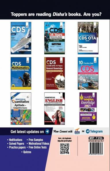 CDS & CDS OTA 14 Years English Topic wise Solved Papers (2007-2020)