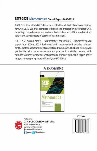 GATE 2021 - Mathematics - Solved Papers 2000-2020