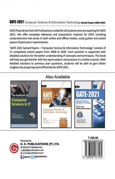 GATE 2021 - Computer Science and Information Technology - Solved Papers 2000-2020