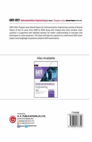 GATE 2021 - 21 Years' Chapter-wise Solved Papers (2000-2020) - Instrumentation Engineering