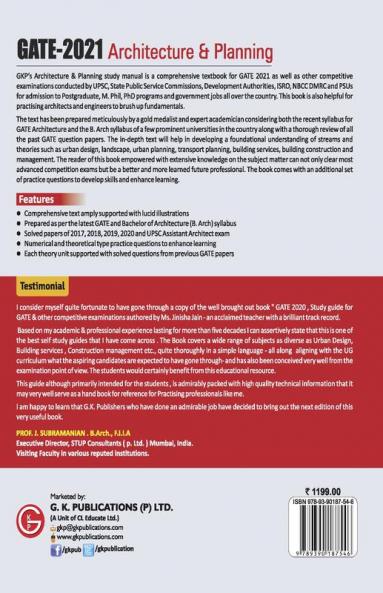 GATE 2021 : Architecture & Planning Vol. 1 by Ar. Jinisha Jain